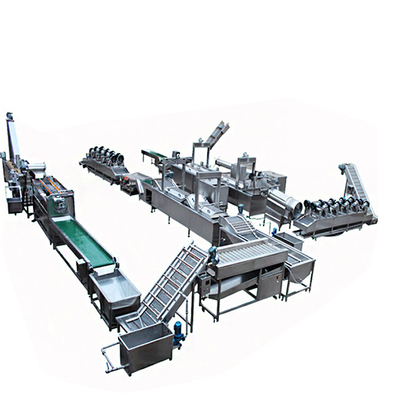 完全自動 ポテトチップスライン 冷凍フライパン機 7mmから20mm